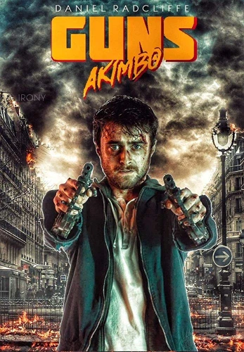 Póster alternativo de la película Guns Akimbo (2019) protagonizado por Daniel Radcliffe